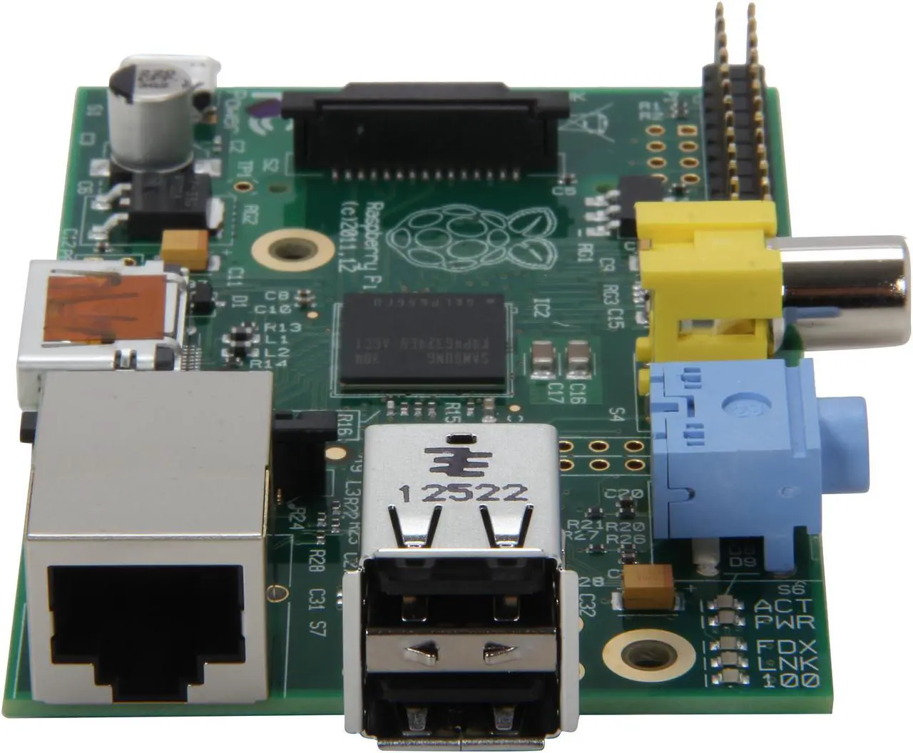 Alt view image 3 of 6 - Newark Raspberry Pi Model B RASPBRRY-PCBA512  Motherboard/CPU/VGA Combo Broadcom BCM2835 700MHz ARM1176JZFS