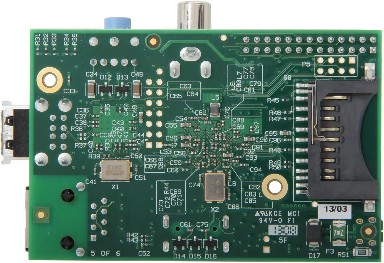 Alt view image 5 of 6 - Newark Raspberry Pi Model B RASPBRRY-PCBA512  Motherboard/CPU/VGA Combo Broadcom BCM2835 700MHz ARM1176JZFS