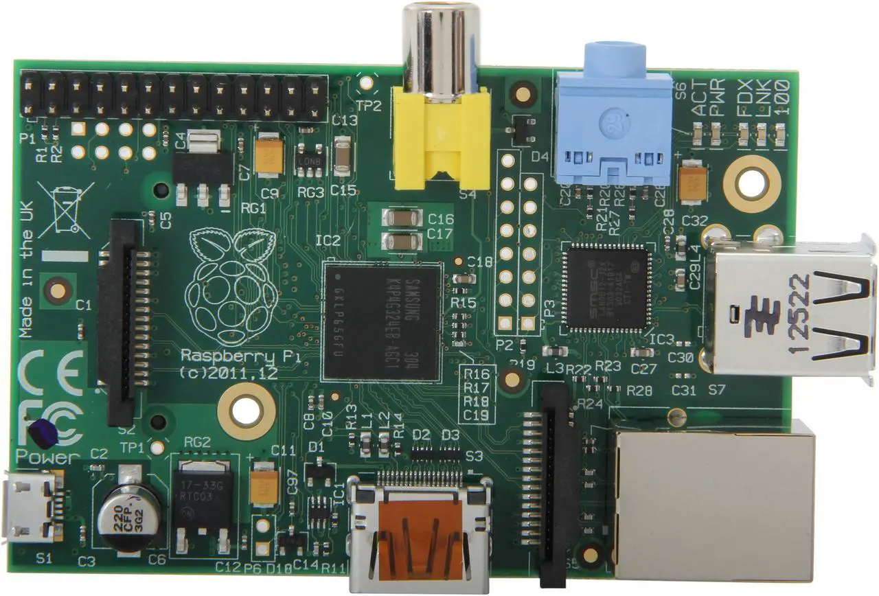 Alt view image 6 of 6 - Newark Raspberry Pi Model B RASPBRRY-PCBA512  Motherboard/CPU/VGA Combo Broadcom BCM2835 700MHz ARM1176JZFS