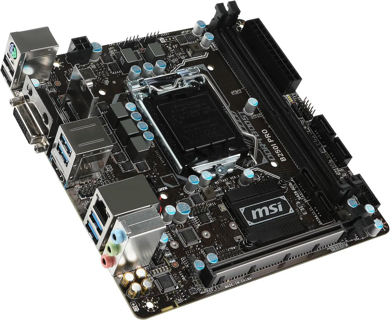 Main image of MSI B250I PRO LGA 1151 Intel B250 HDMI USB 3.1 Mini ITX Intel Motherboard