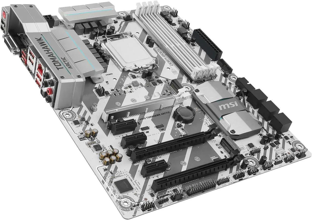 Main image of MSI H270 TOMAHAWK ARCTIC LGA 1151 Intel H270 HDMI USB 3.1 ATX Motherboards - Intel
