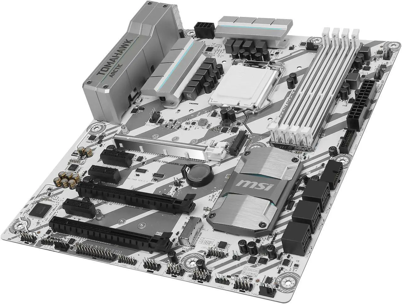 Alt view image 2 of 10 - MSI H270 TOMAHAWK ARCTIC LGA 1151 Intel H270 HDMI USB 3.1 ATX Motherboards - Intel