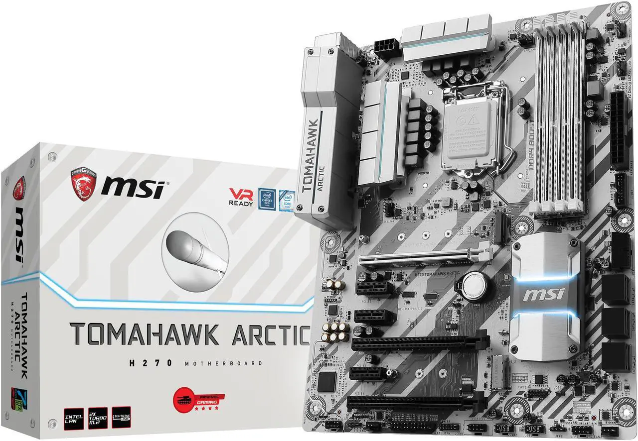 Alt view image 10 of 10 - MSI H270 TOMAHAWK ARCTIC LGA 1151 Intel H270 HDMI USB 3.1 ATX Motherboards - Intel