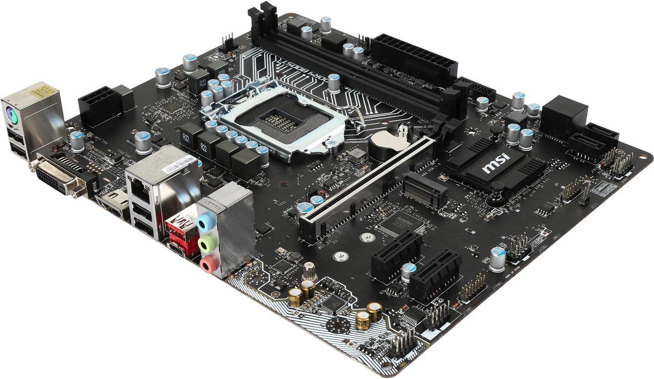 MSI H110M-A PRO M2 LGA 1151 Intel H110 HDMI SATA 6Gb/s USB 3.1 Micro ATX Motherboards - Intel