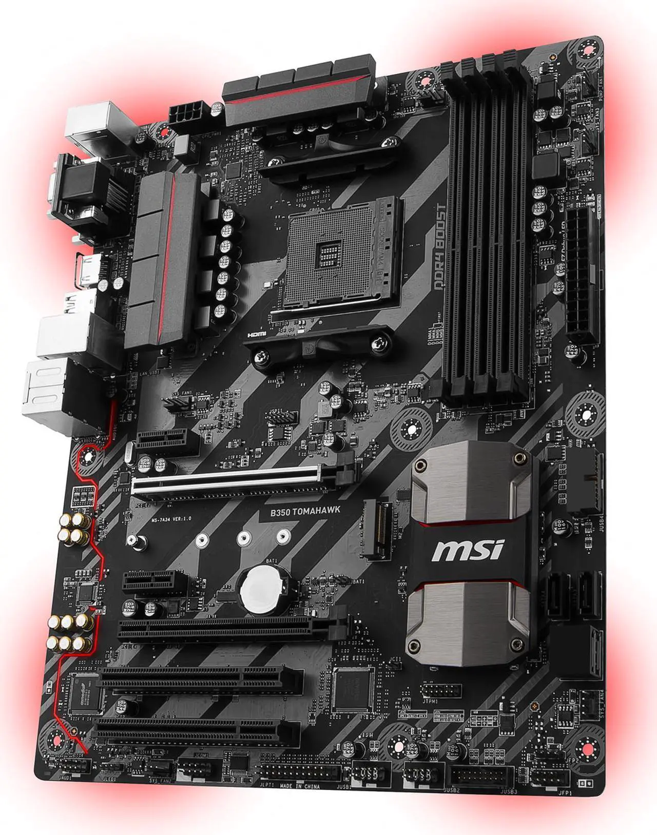 Main image of MSI B350 TOMAHAWK AM4 AMD B350 USB 3.1 HDMI ATX AMD Motherboard