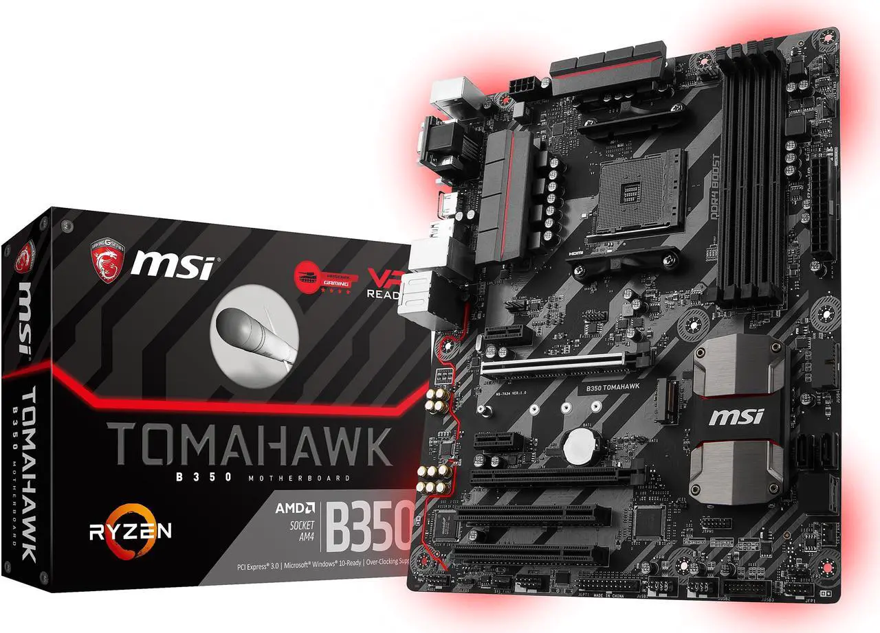 Alt view image 5 of 6 - MSI B350 TOMAHAWK AM4 AMD B350 USB 3.1 HDMI ATX AMD Motherboard