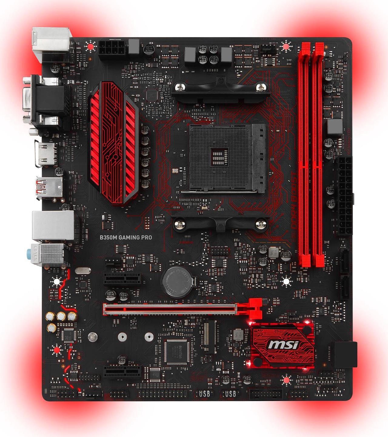 Main image of MSI B350M Gaming PRO AM4 AMD B350 USB 3.1 HDMI Micro ATX AMD Motherboard