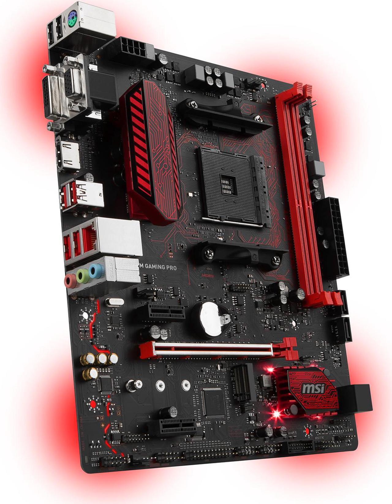 Alt view image 3 of 6 - MSI B350M Gaming PRO AM4 AMD B350 USB 3.1 HDMI Micro ATX AMD Motherboard