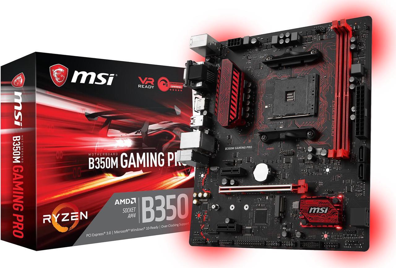 Alt view image 5 of 6 - MSI B350M Gaming PRO AM4 AMD B350 USB 3.1 HDMI Micro ATX AMD Motherboard