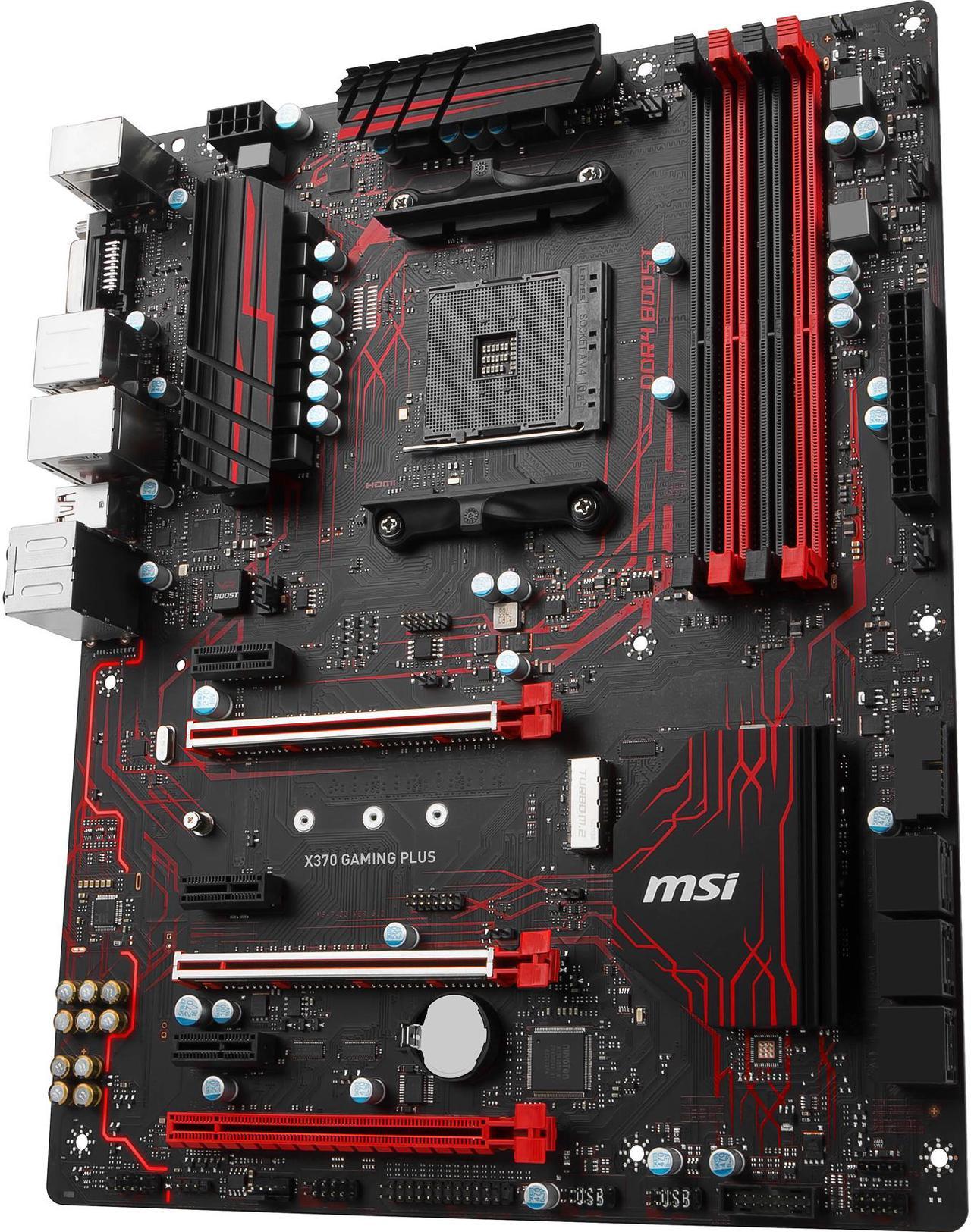 MSI PERFORMANCE GAMING X370 GAMING PLUS AM4 AMD X370 SATA 6Gb/s USB 3.1 HDMI ATX AMD Motherboard