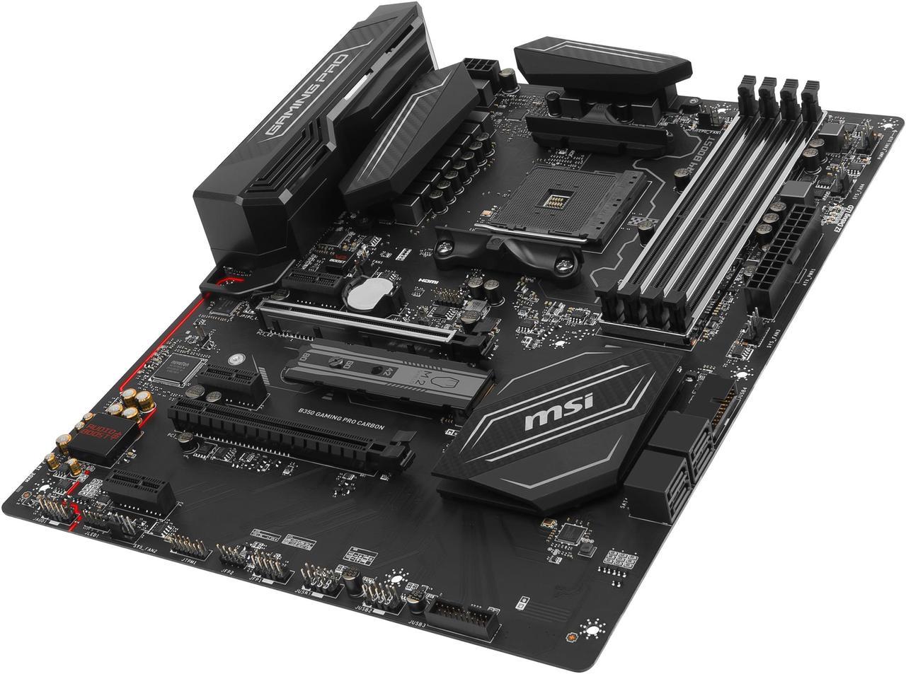 MSI B350 GAMING PRO CARBON AM4 AMD B350 SATA 6Gb/s USB 3.1 HDMI ATX AMD Motherboard