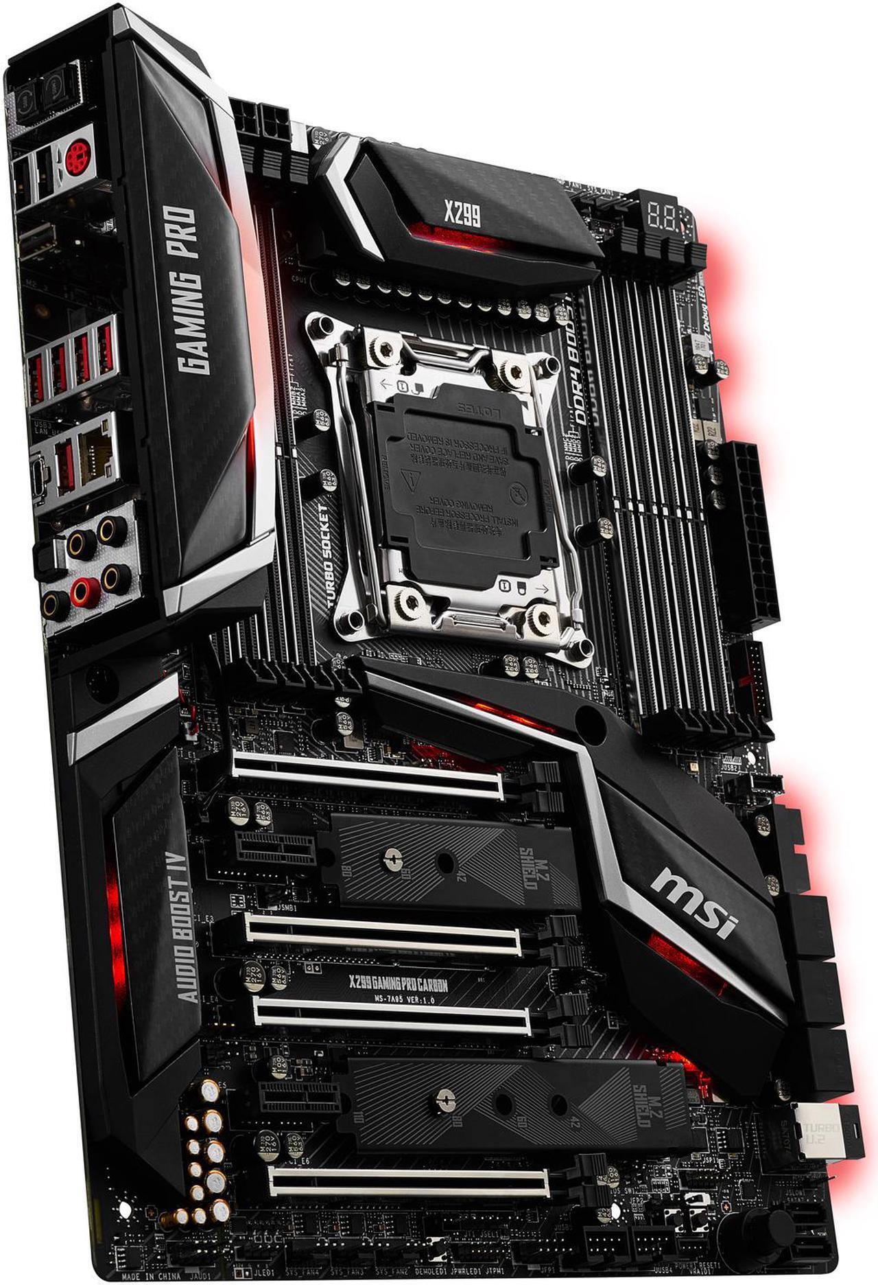 Alt view image 3 of 5 - MSI PERFORMANCE GAMING X299 GAMING PRO CARBON LGA 2066 Intel X299 USB 3.1 ATX Intel Motherboard