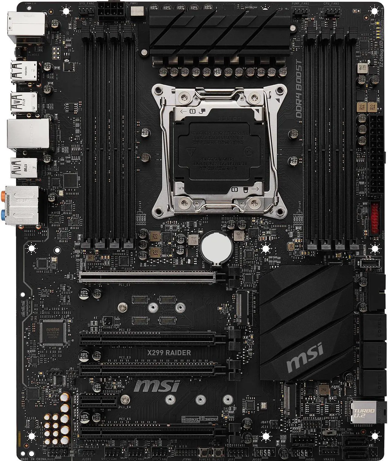 Main image of MSI X299 RAIDER LGA 2066 Intel X299 USB 3.1 ATX Intel Motherboard