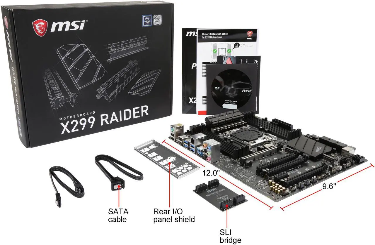 Alt view image 11 of 10 - MSI X299 RAIDER LGA 2066 Intel X299 USB 3.1 ATX Intel Motherboard