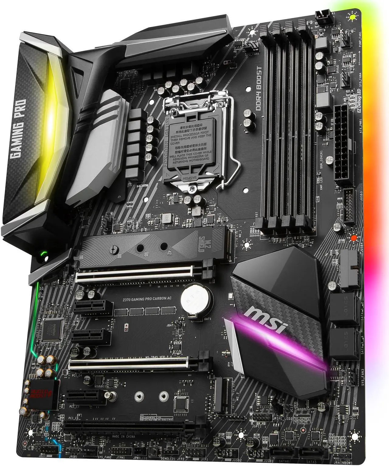 Main image of MSI Z370 GAMING PRO CARBON AC LGA 1151 (300 Series) Intel Z370 HDMI USB 3.1 ATX Intel Motherboard