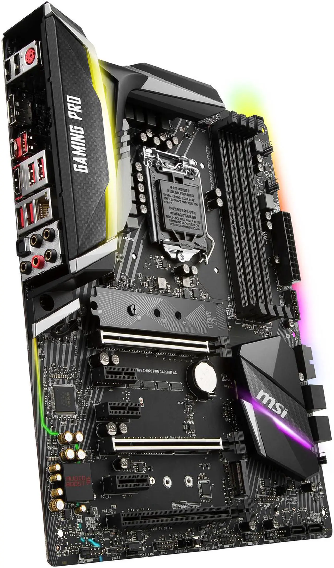Alt view image 3 of 6 - MSI Z370 GAMING PRO CARBON AC LGA 1151 (300 Series) Intel Z370 HDMI USB 3.1 ATX Intel Motherboard