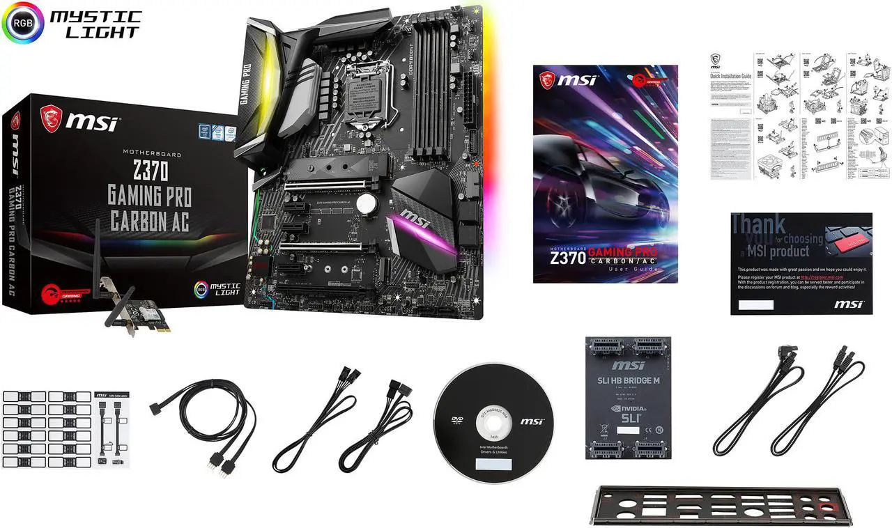 Alt view image 5 of 6 - MSI Z370 GAMING PRO CARBON AC LGA 1151 (300 Series) Intel Z370 HDMI USB 3.1 ATX Intel Motherboard
