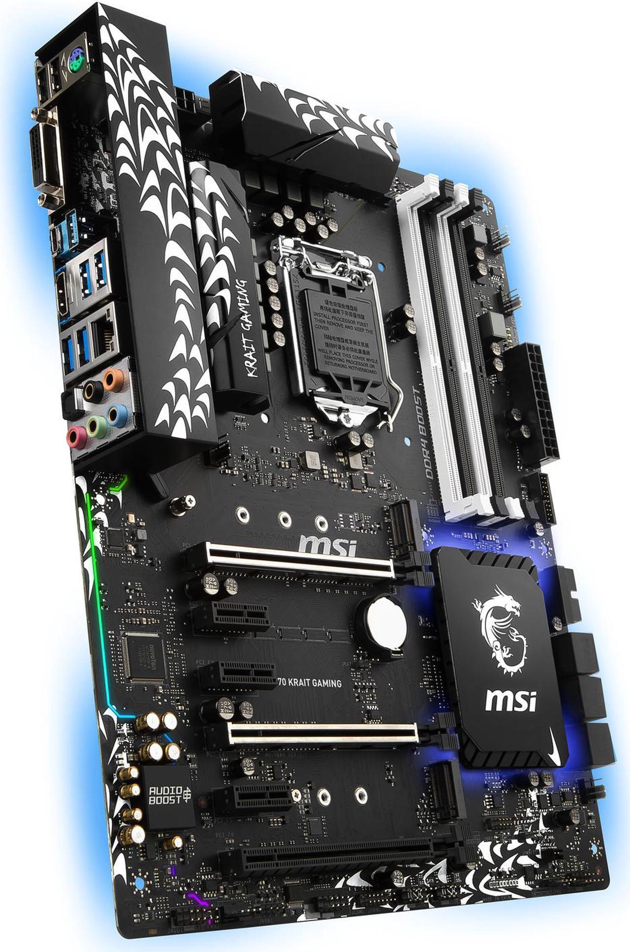 Alt view image 3 of 6 - MSI Z370 KRAIT GAMING LGA 1151 (300 Series) Intel Z370 HDMI USB 3.1 ATX Intel Motherboard