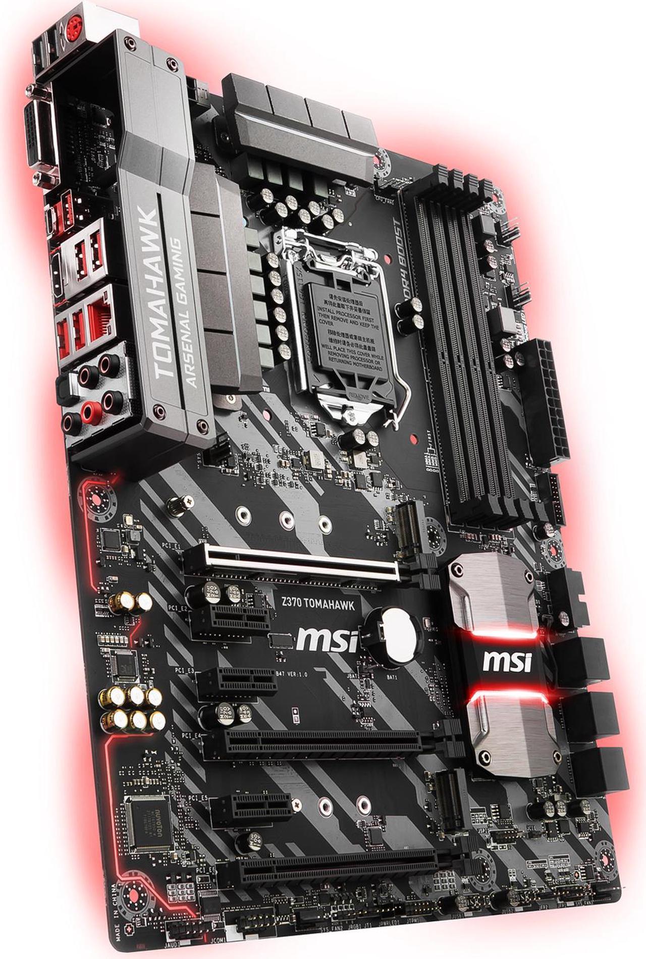 Alt view image 3 of 7 - MSI Z370 TOMAHAWK LGA 1151 (300 Series) Intel Z370 HDMI SATA 6Gb/s USB 3.1 ATX Intel Motherboard