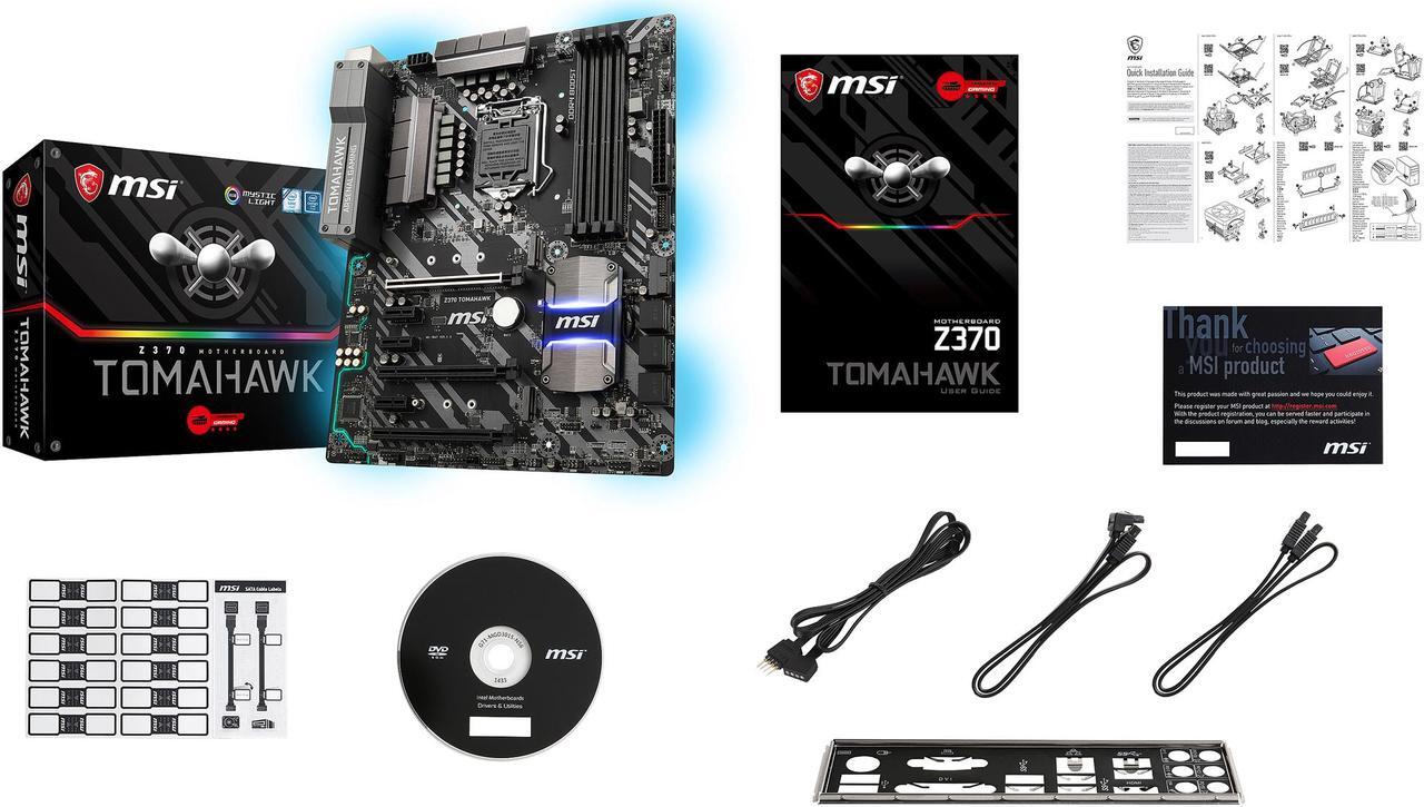 Alt view image 6 of 7 - MSI Z370 TOMAHAWK LGA 1151 (300 Series) Intel Z370 HDMI SATA 6Gb/s USB 3.1 ATX Intel Motherboard