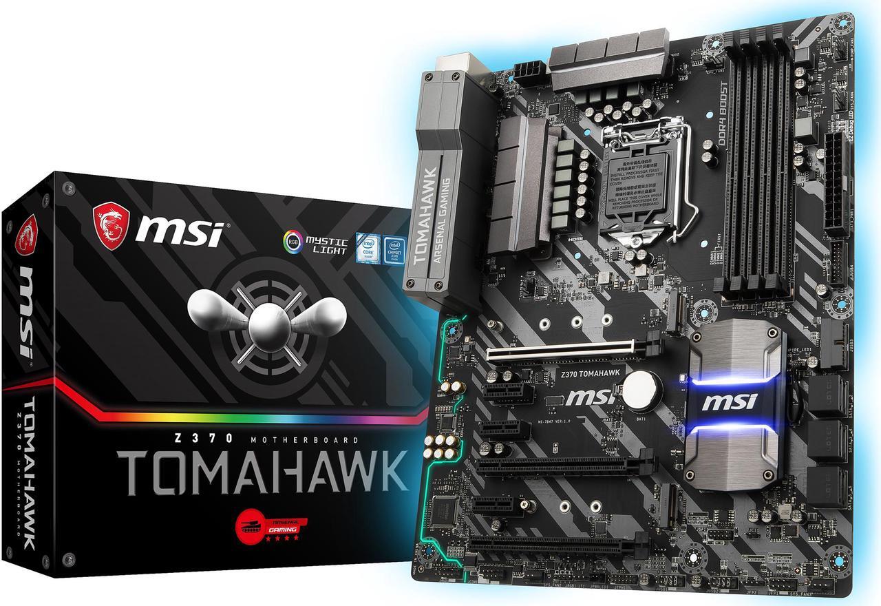 Alt view image 7 of 7 - MSI Z370 TOMAHAWK LGA 1151 (300 Series) Intel Z370 HDMI SATA 6Gb/s USB 3.1 ATX Intel Motherboard