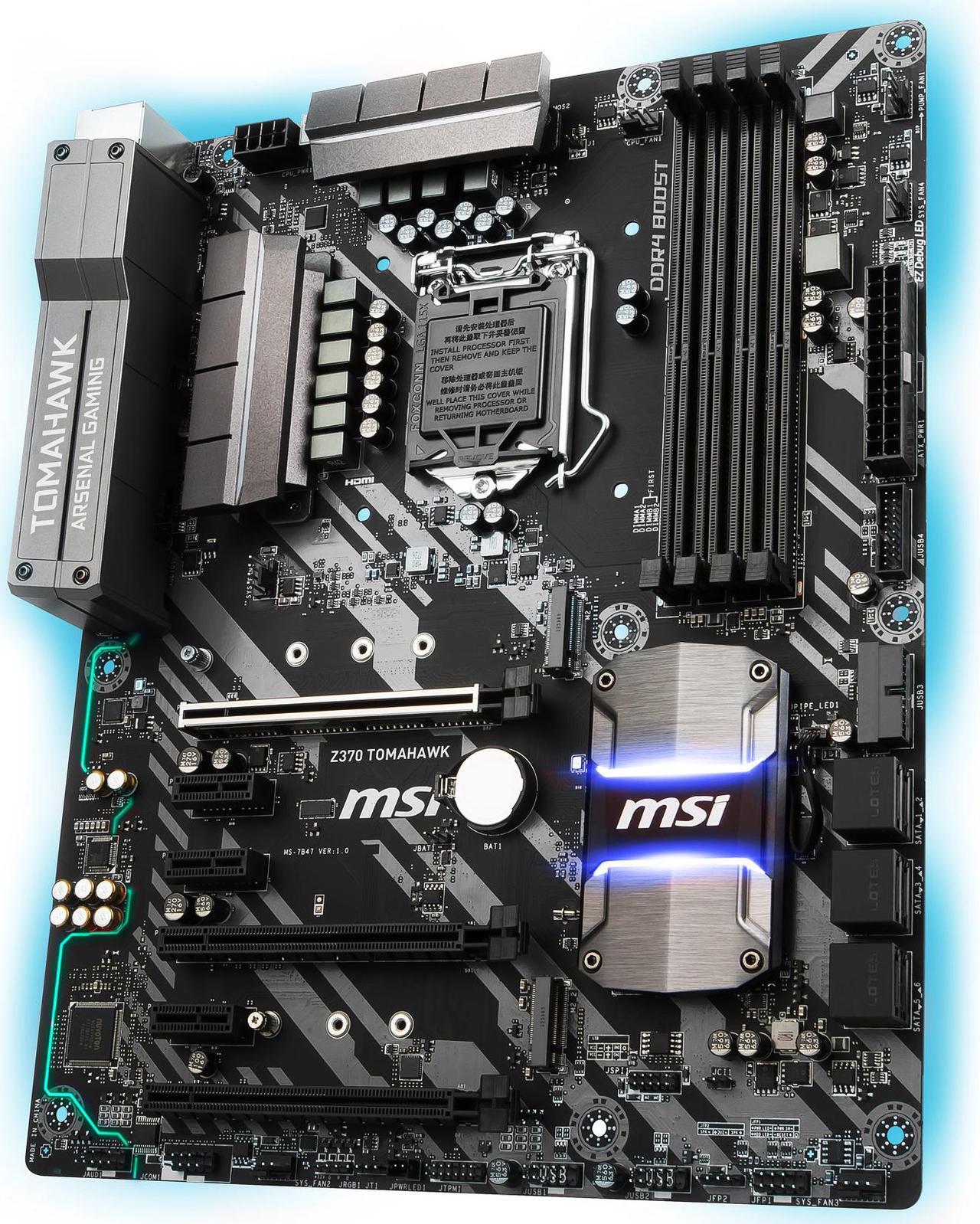 Main image of MSI Z370 TOMAHAWK LGA 1151 (300 Series) Intel Z370 HDMI SATA 6Gb/s USB 3.1 ATX Intel Motherboard