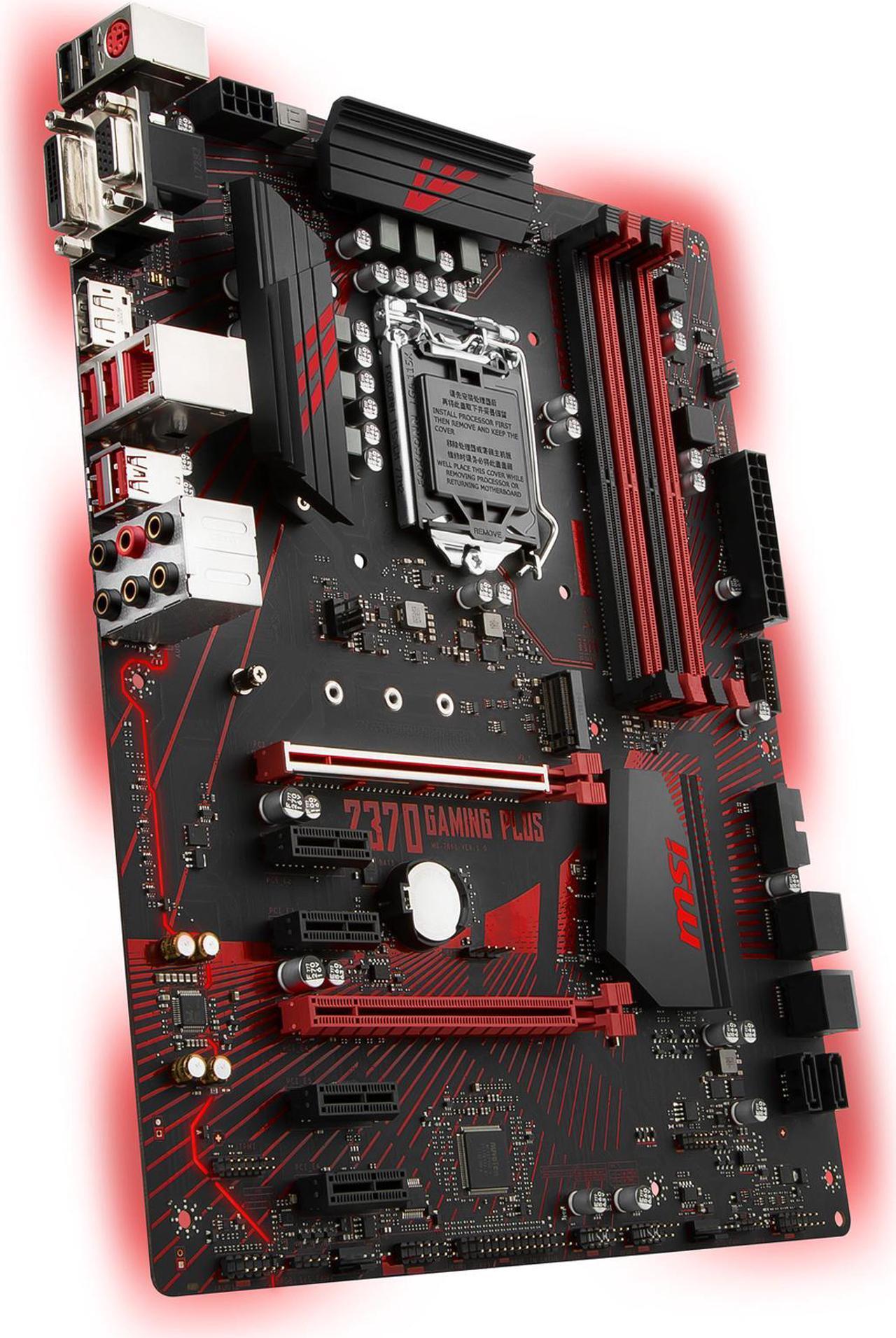 Alt view image 3 of 7 - MSI Z370 GAMING PLUS LGA 1151 (300 Series) Intel Z370 SATA 6Gb/s ATX Intel Motherboard