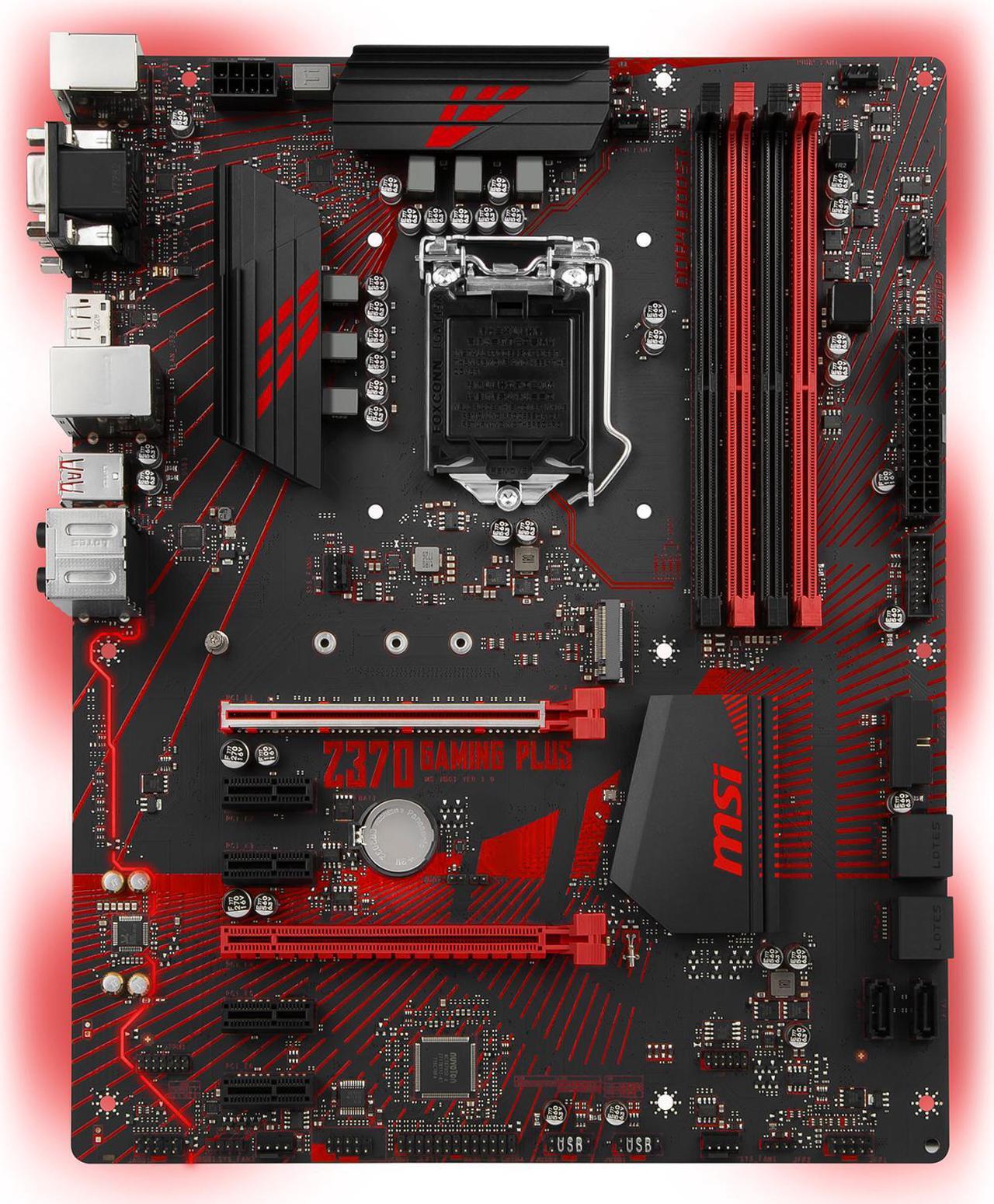 Alt view image 2 of 7 - MSI Z370 GAMING PLUS LGA 1151 (300 Series) Intel Z370 SATA 6Gb/s ATX Intel Motherboard