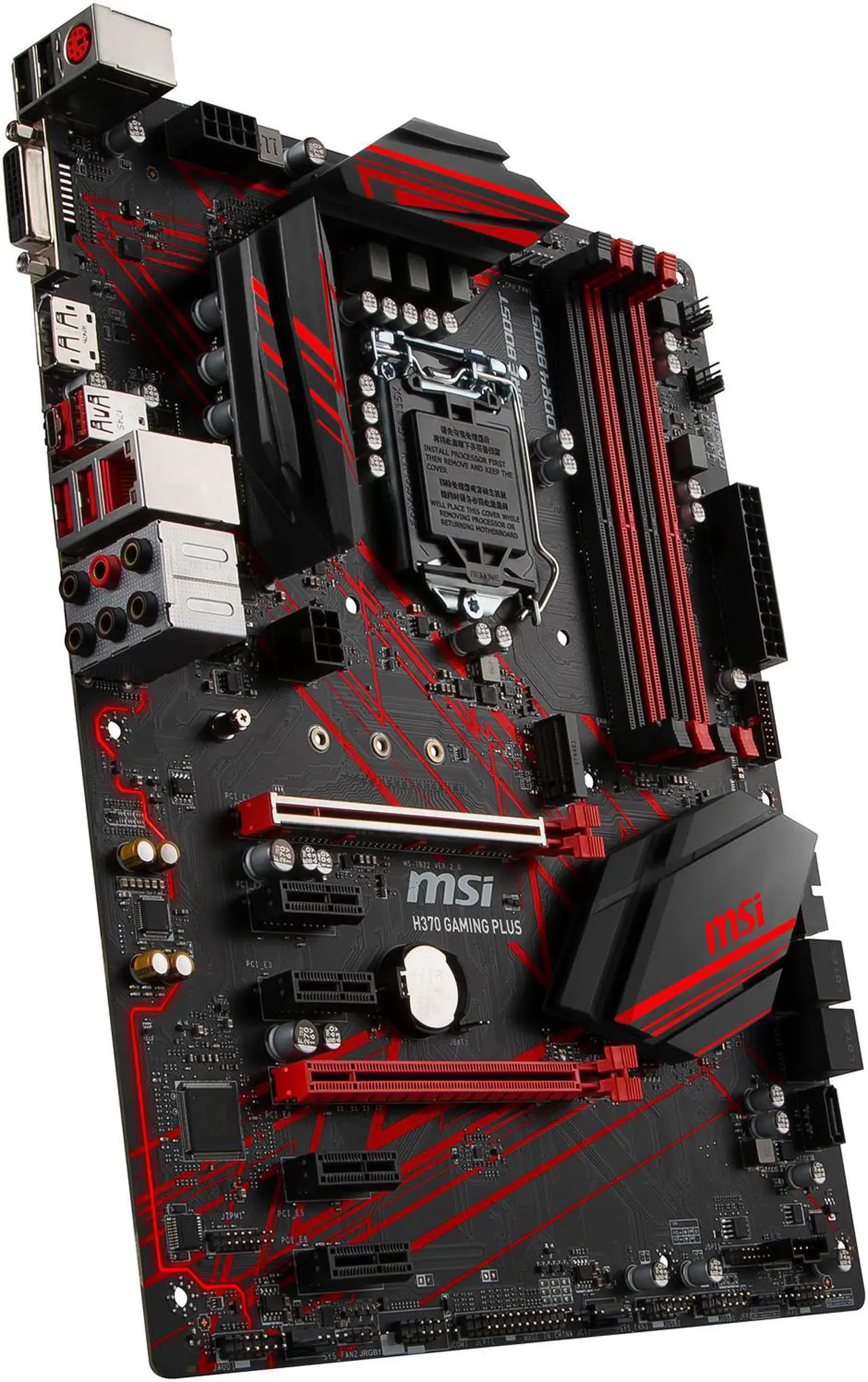 Alt view image 3 of 6 - MSI H370 GAMING PLUS LGA 1151 (300 Series) Intel H370 USB 3.1 ATX Intel Motherboard