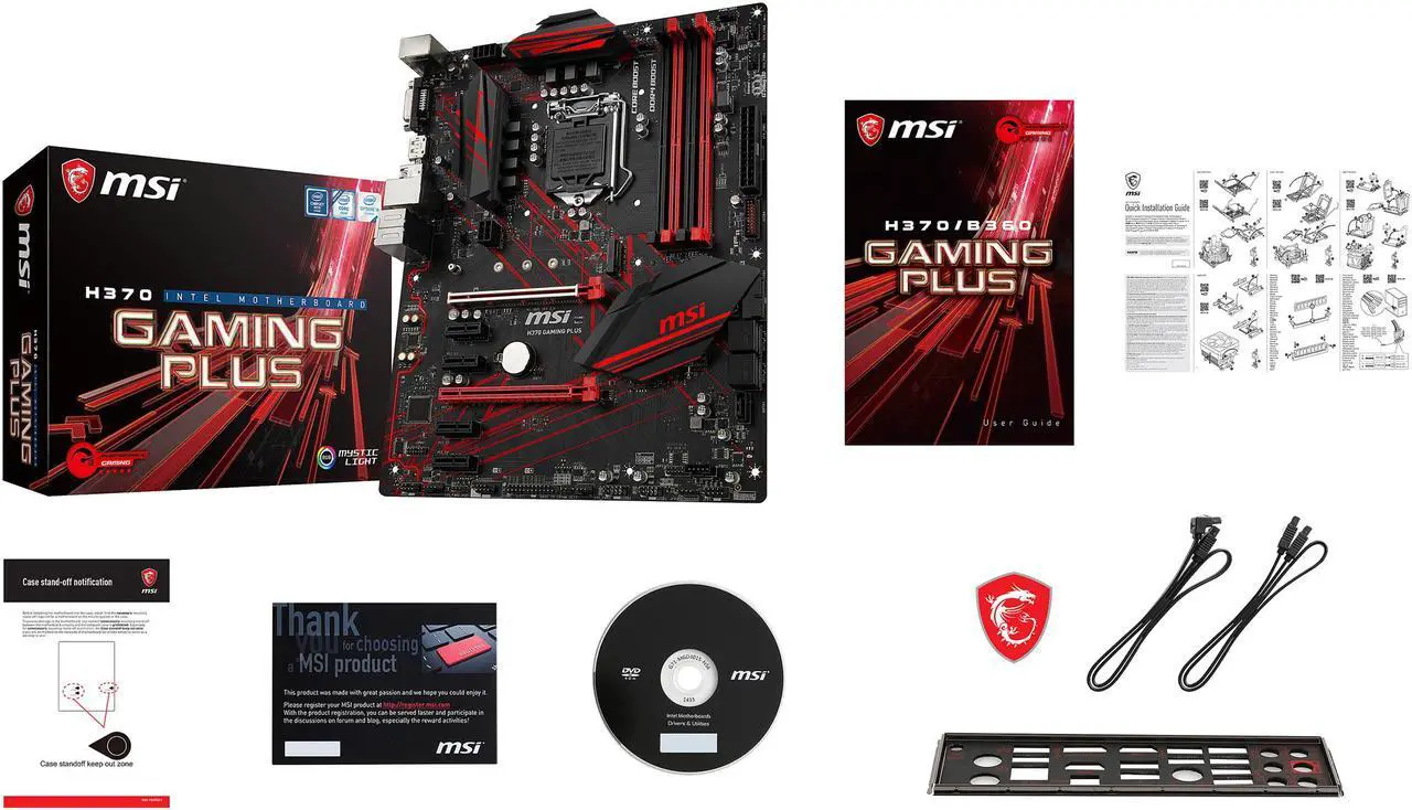 Alt view image 5 of 6 - MSI H370 GAMING PLUS LGA 1151 (300 Series) Intel H370 USB 3.1 ATX Intel Motherboard