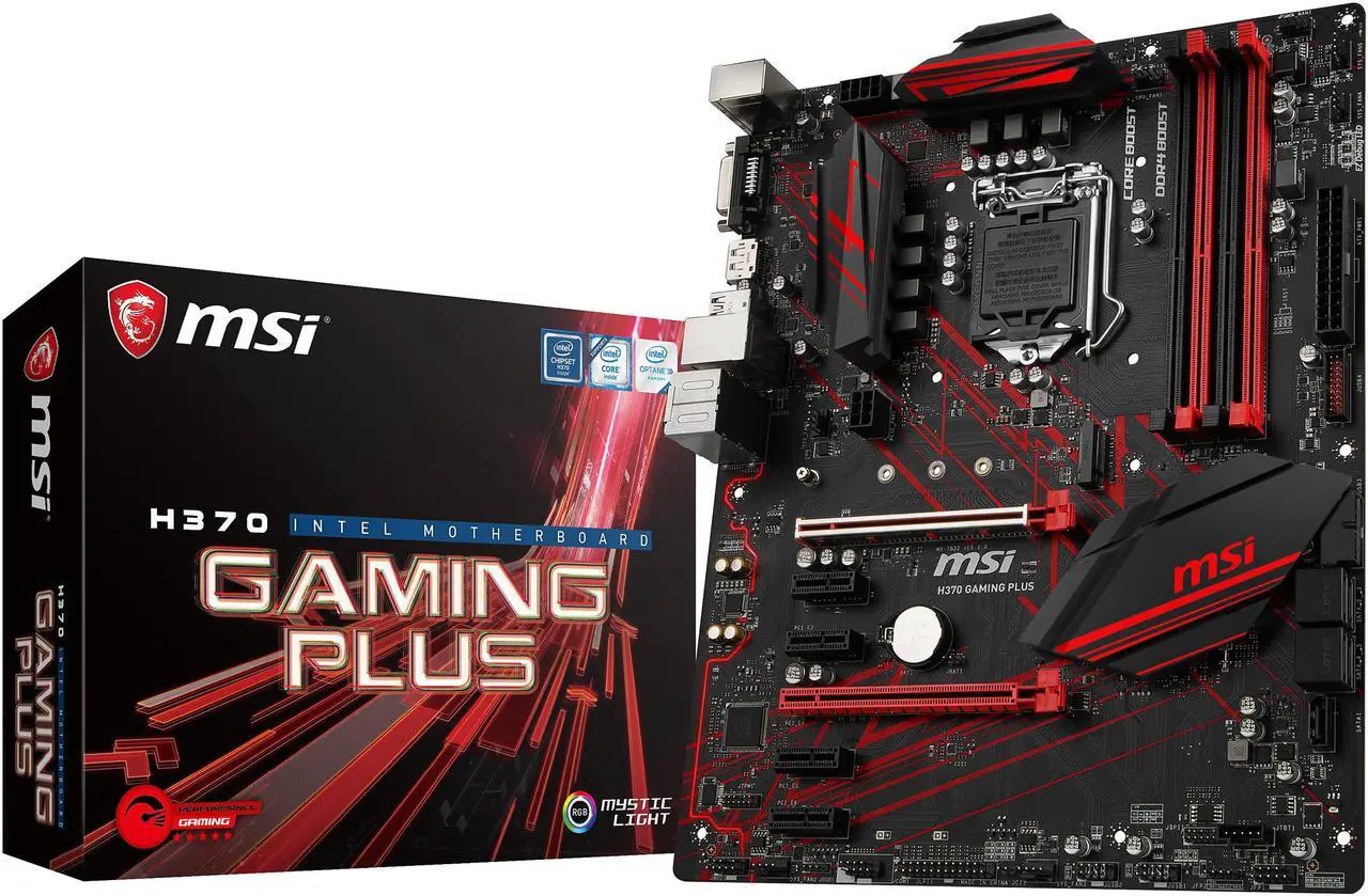 Alt view image 6 of 6 - MSI H370 GAMING PLUS LGA 1151 (300 Series) Intel H370 USB 3.1 ATX Intel Motherboard