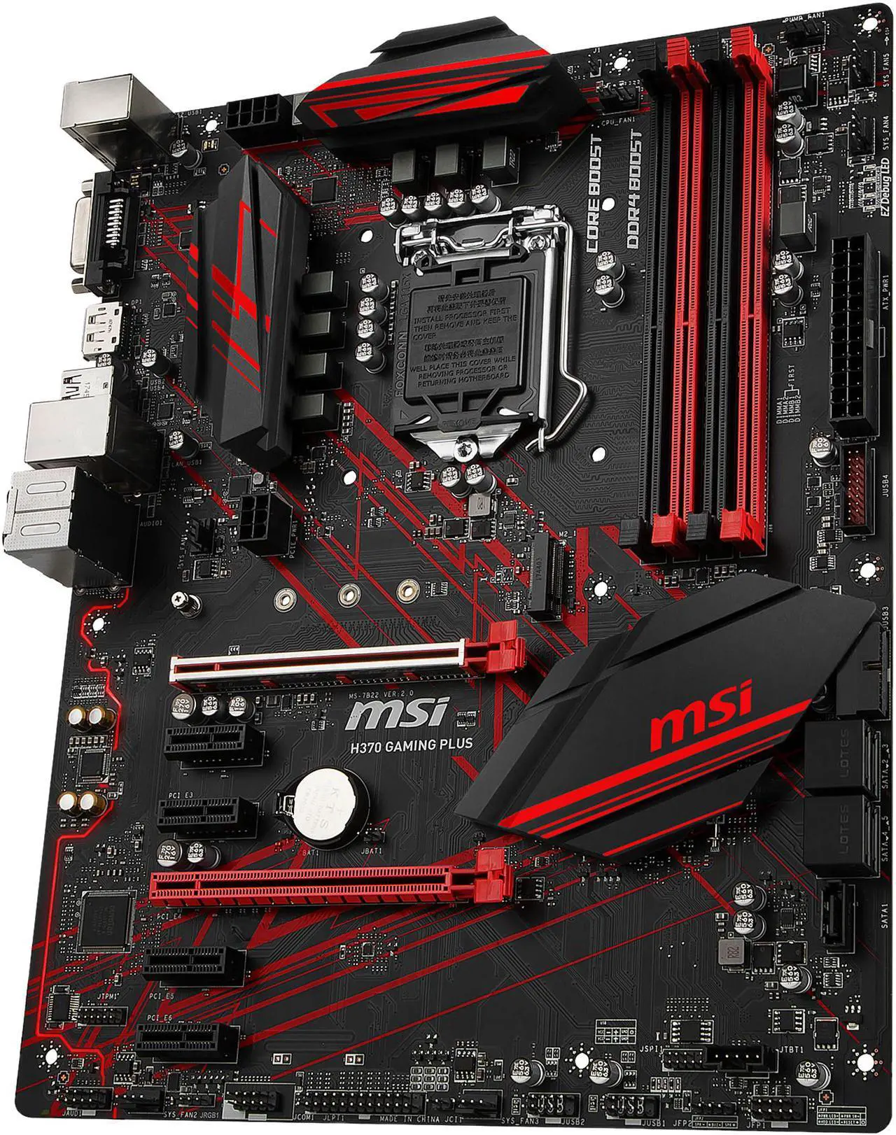 Main image of MSI H370 GAMING PLUS LGA 1151 (300 Series) Intel H370 USB 3.1 ATX Intel Motherboard