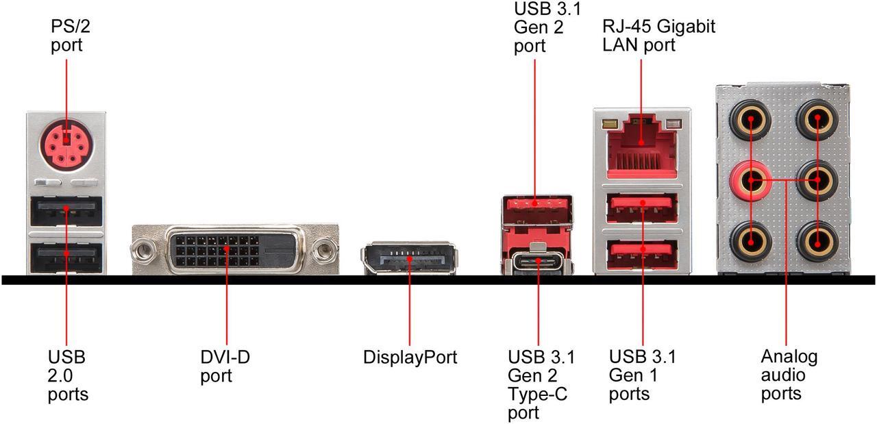 Alt view image 7 of 9 - MSI B360 GAMING PLUS LGA 1151 (300 Series) Intel B360 SATA 6Gb/s USB 3.1 ATX Intel Motherboard