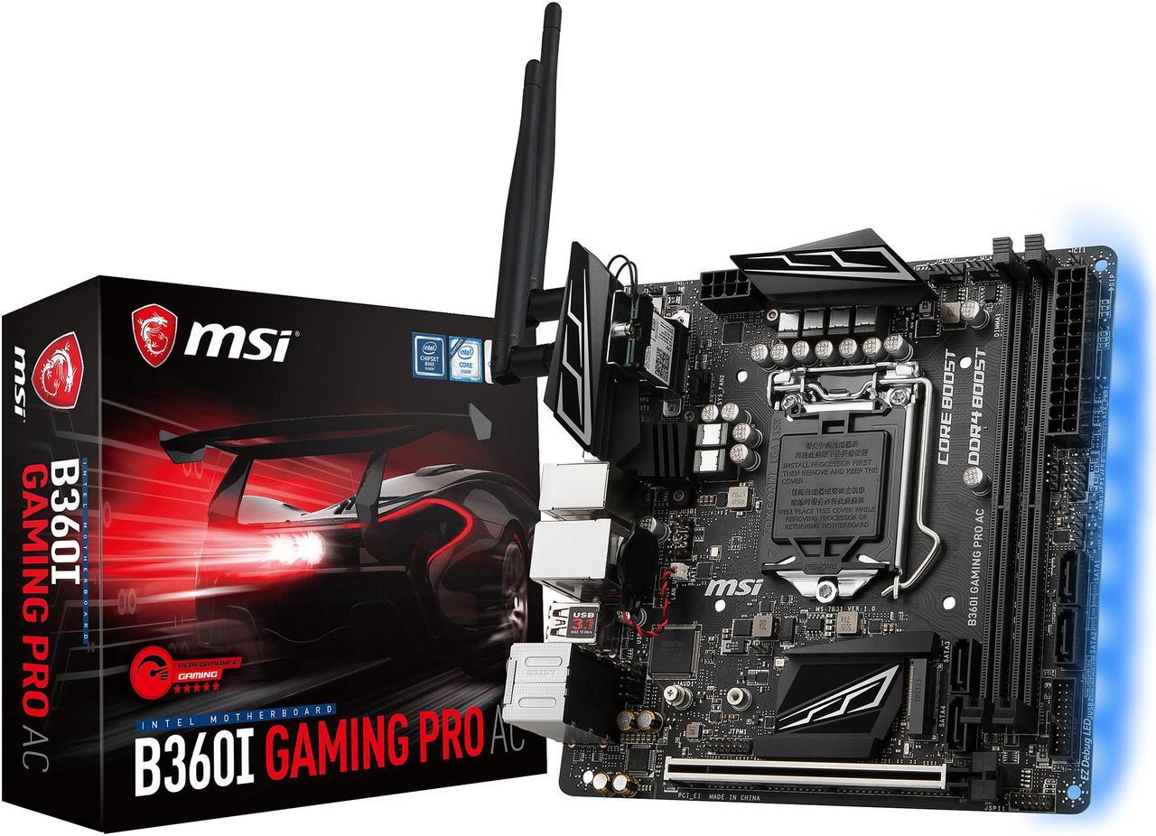 Alt view image 6 of 6 - MSI B360I GAMING PRO AC LGA 1151 (300 Series) Intel B360 USB 3.1 Mini ITX Intel Motherboard