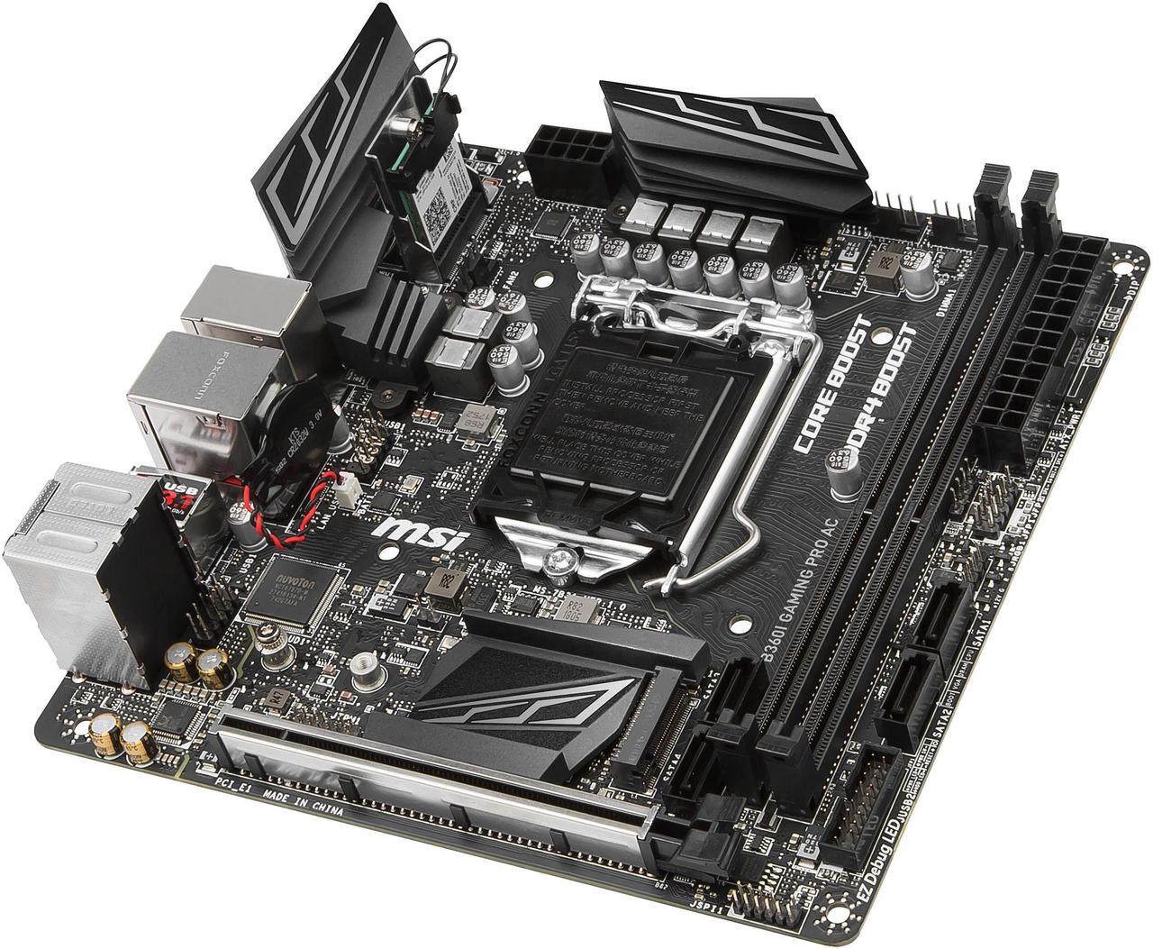 Alt view image 4 of 6 - MSI B360I GAMING PRO AC LGA 1151 (300 Series) Intel B360 USB 3.1 Mini ITX Intel Motherboard