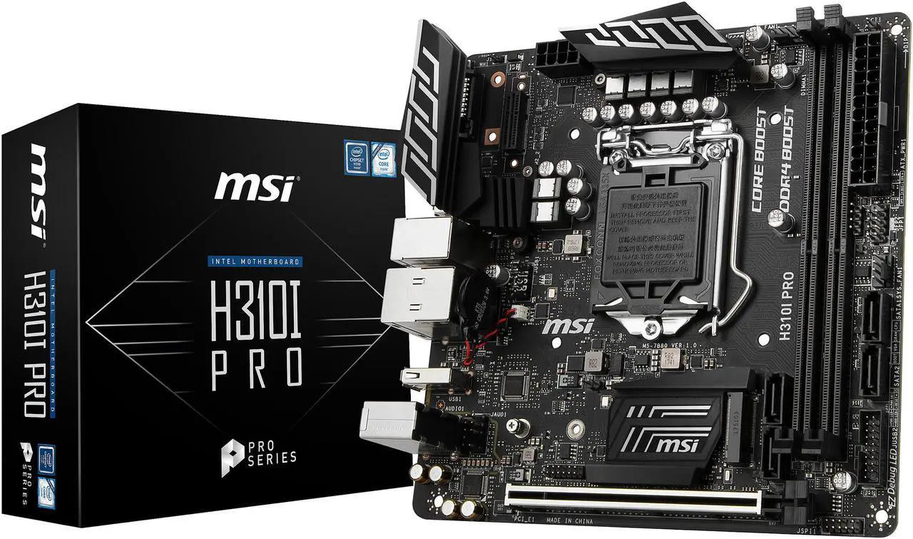 Alt view image 6 of 6 - MSI PRO H310I PRO LGA 1151 (300 Series) Intel H310 Mini ITX Intel Motherboard