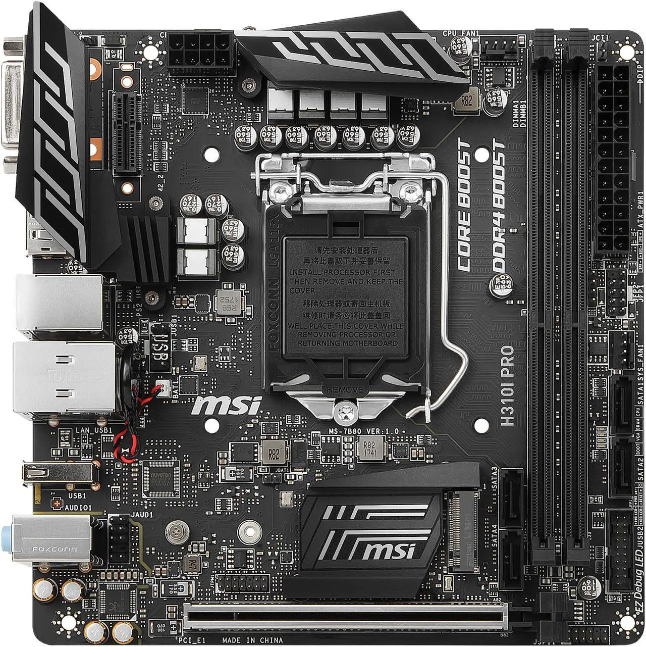 Main image of MSI PRO H310I PRO LGA 1151 (300 Series) Intel H310 Mini ITX Intel Motherboard