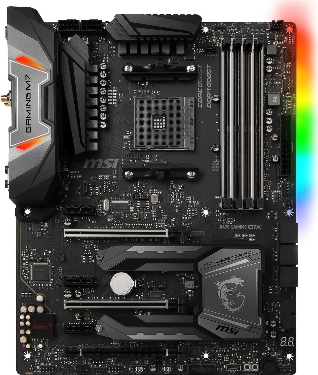 Main image of MSI X470 GAMING M7 AC AM4 AMD X470 SATA 6Gb/s USB 3.1 ATX AMD Motherboard