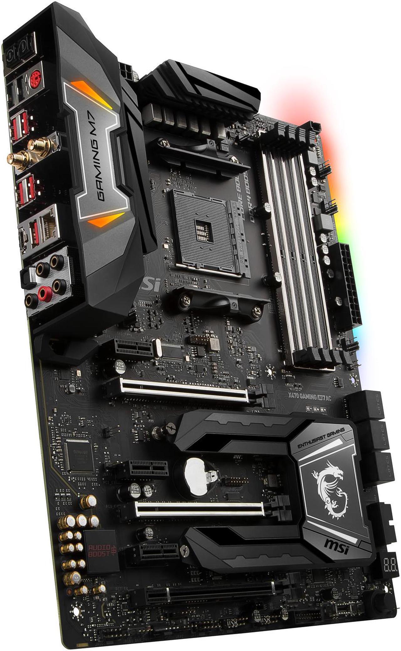 Alt view image 4 of 7 - MSI X470 GAMING M7 AC AM4 AMD X470 SATA 6Gb/s USB 3.1 ATX AMD Motherboard