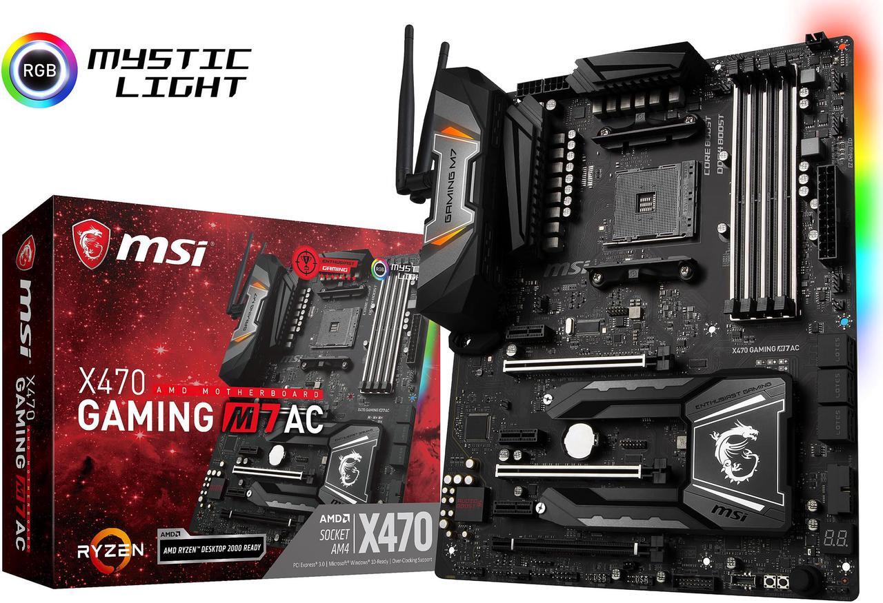 Alt view image 7 of 7 - MSI X470 GAMING M7 AC AM4 AMD X470 SATA 6Gb/s USB 3.1 ATX AMD Motherboard