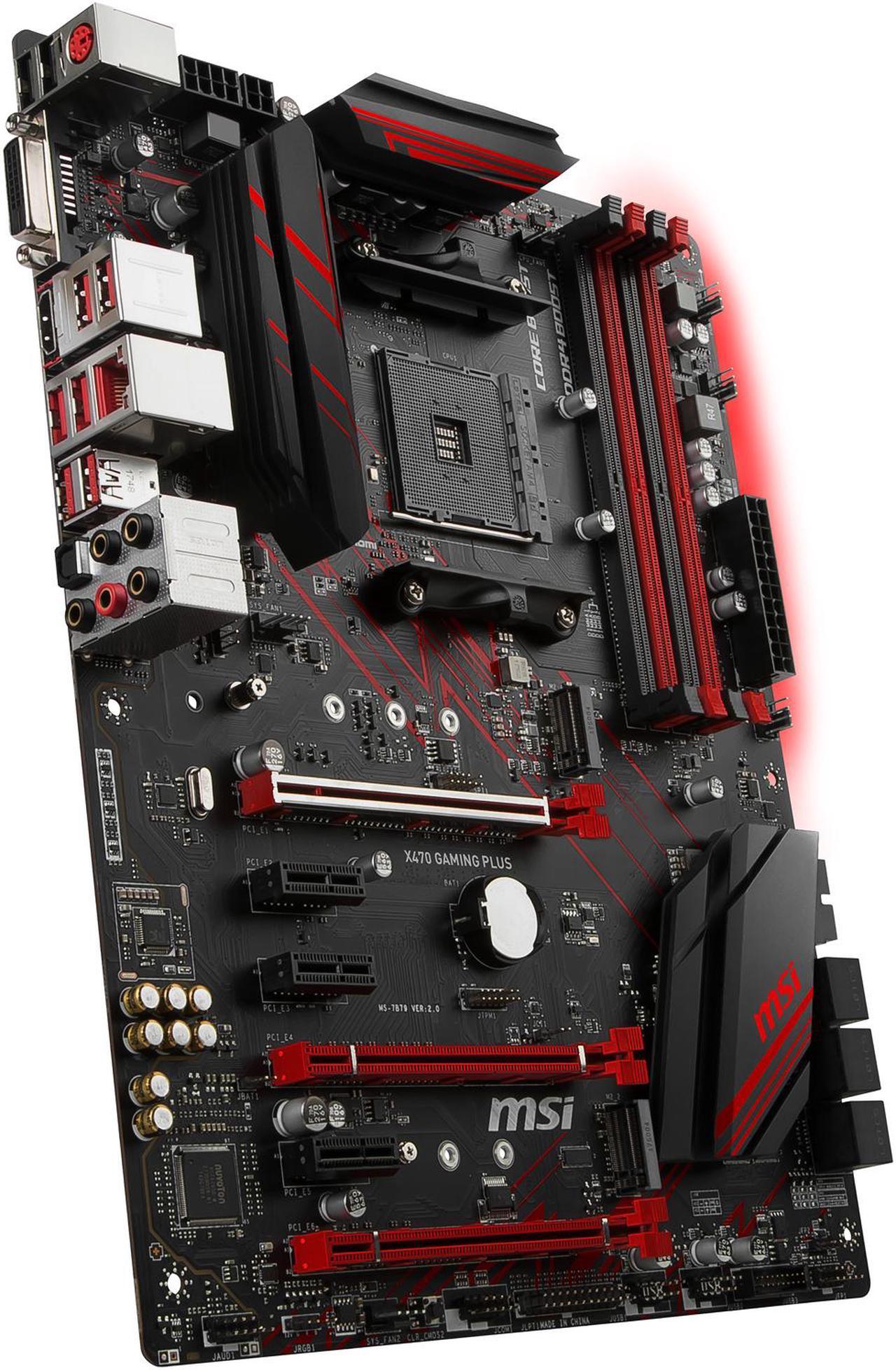 Alt view image 5 of 10 - MSI PERFORMANCE GAMING X470 GAMING PLUS AM4 AMD X470 SATA 6Gb/s USB 3.1 HDMI ATX AMD Motherboard