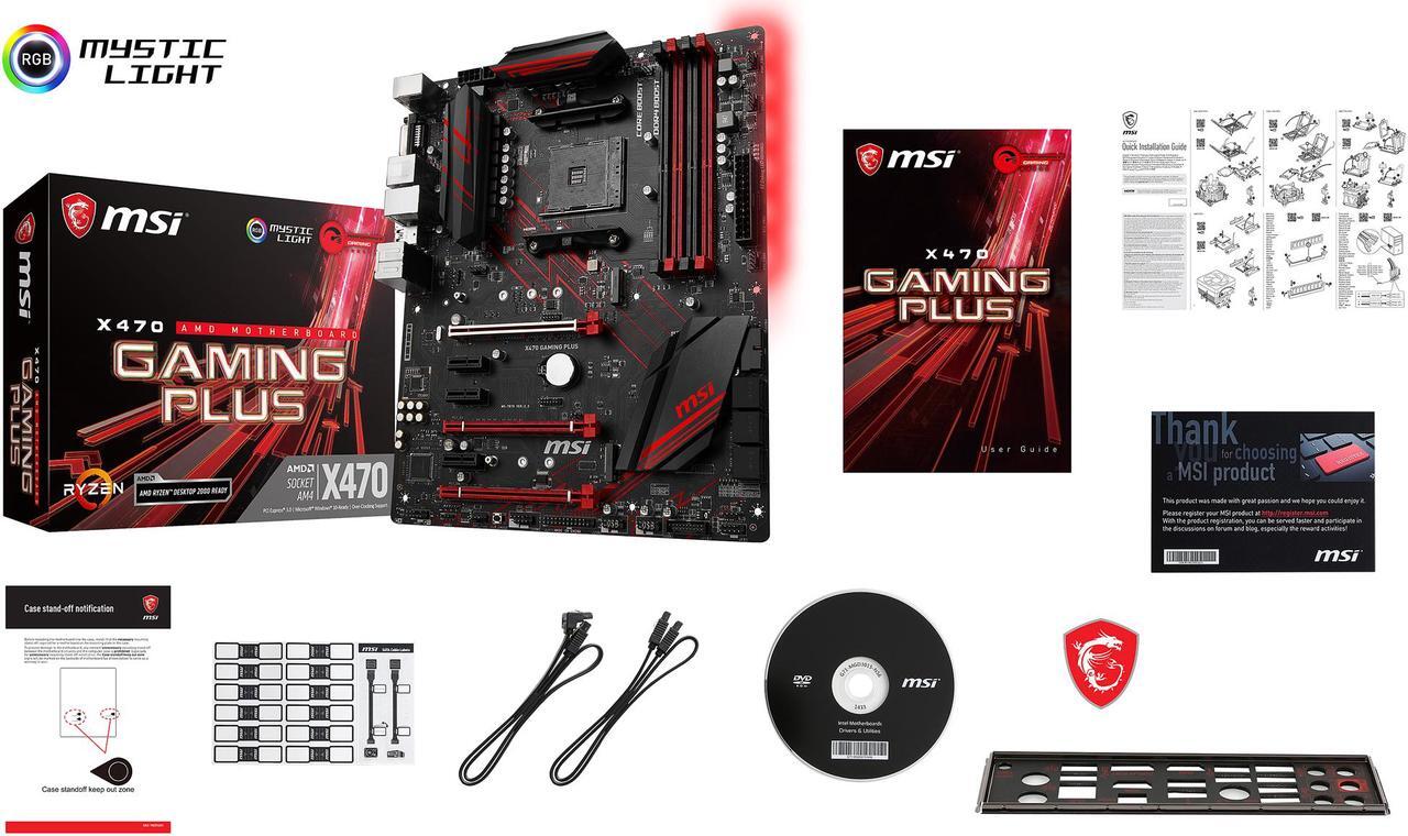 Alt view image 8 of 10 - MSI PERFORMANCE GAMING X470 GAMING PLUS AM4 AMD X470 SATA 6Gb/s USB 3.1 HDMI ATX AMD Motherboard