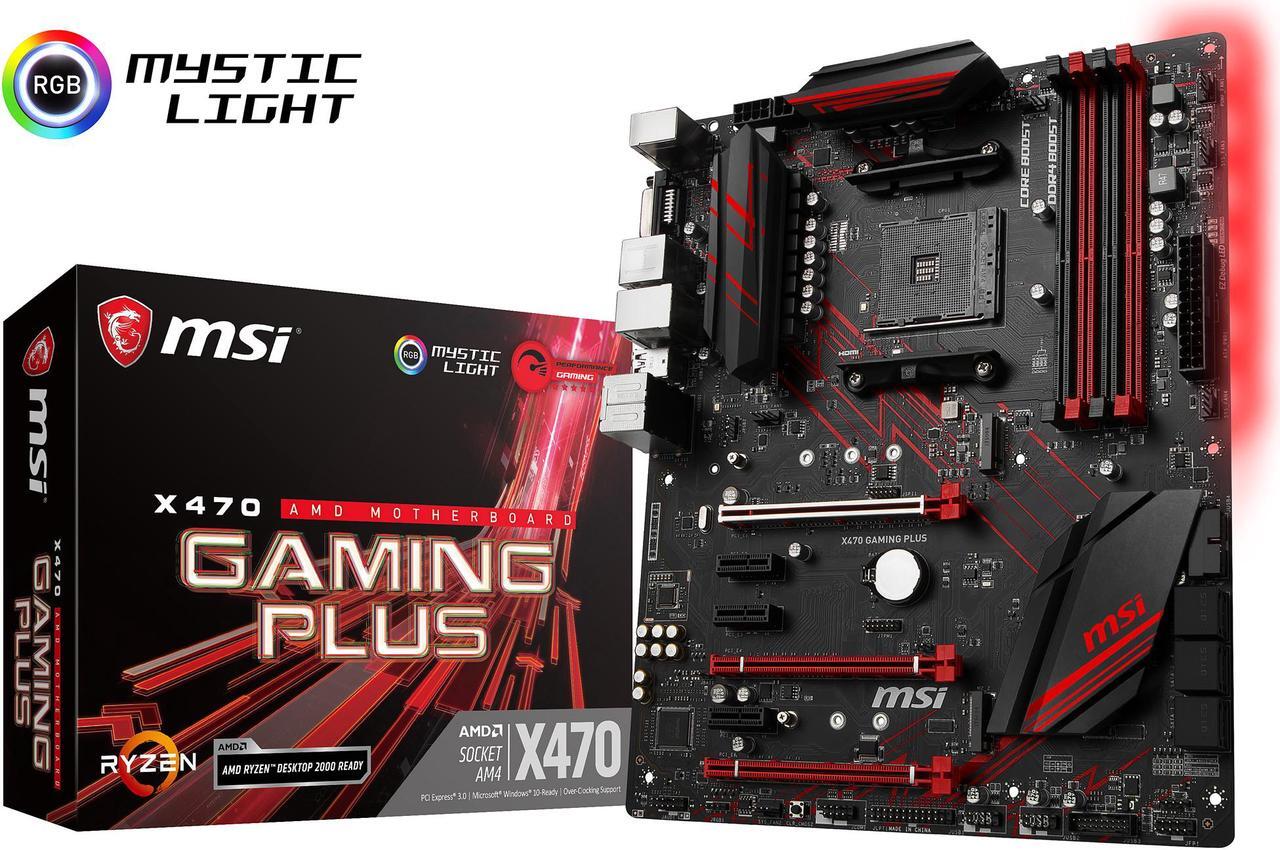 Alt view image 9 of 10 - MSI PERFORMANCE GAMING X470 GAMING PLUS AM4 AMD X470 SATA 6Gb/s USB 3.1 HDMI ATX AMD Motherboard