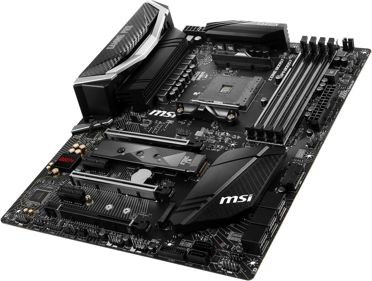 Alt view image 3 of 10 - MSI PERFORMANCE GAMING X470 GAMING PRO CARBON AM4 AMD X470 USB 3.1 HDMI ATX AMD Motherboard