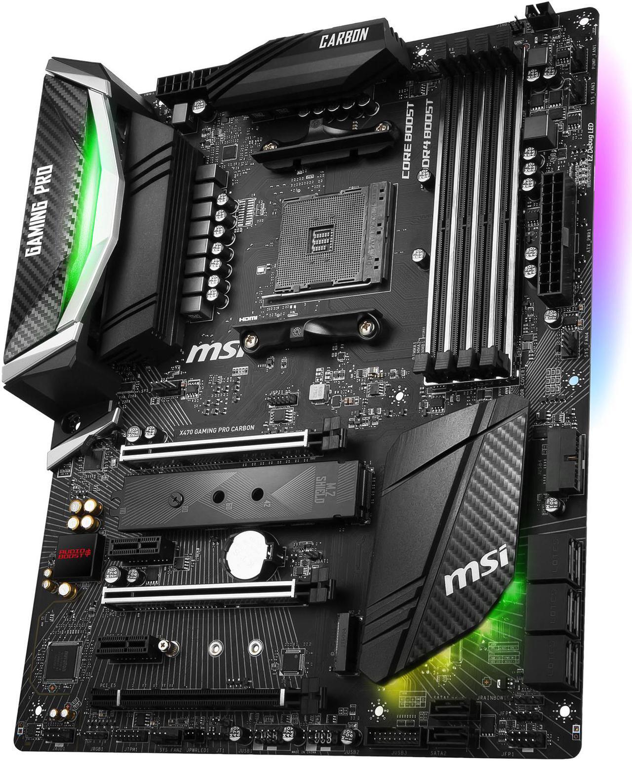 Alt view image 4 of 10 - MSI PERFORMANCE GAMING X470 GAMING PRO CARBON AM4 AMD X470 USB 3.1 HDMI ATX AMD Motherboard