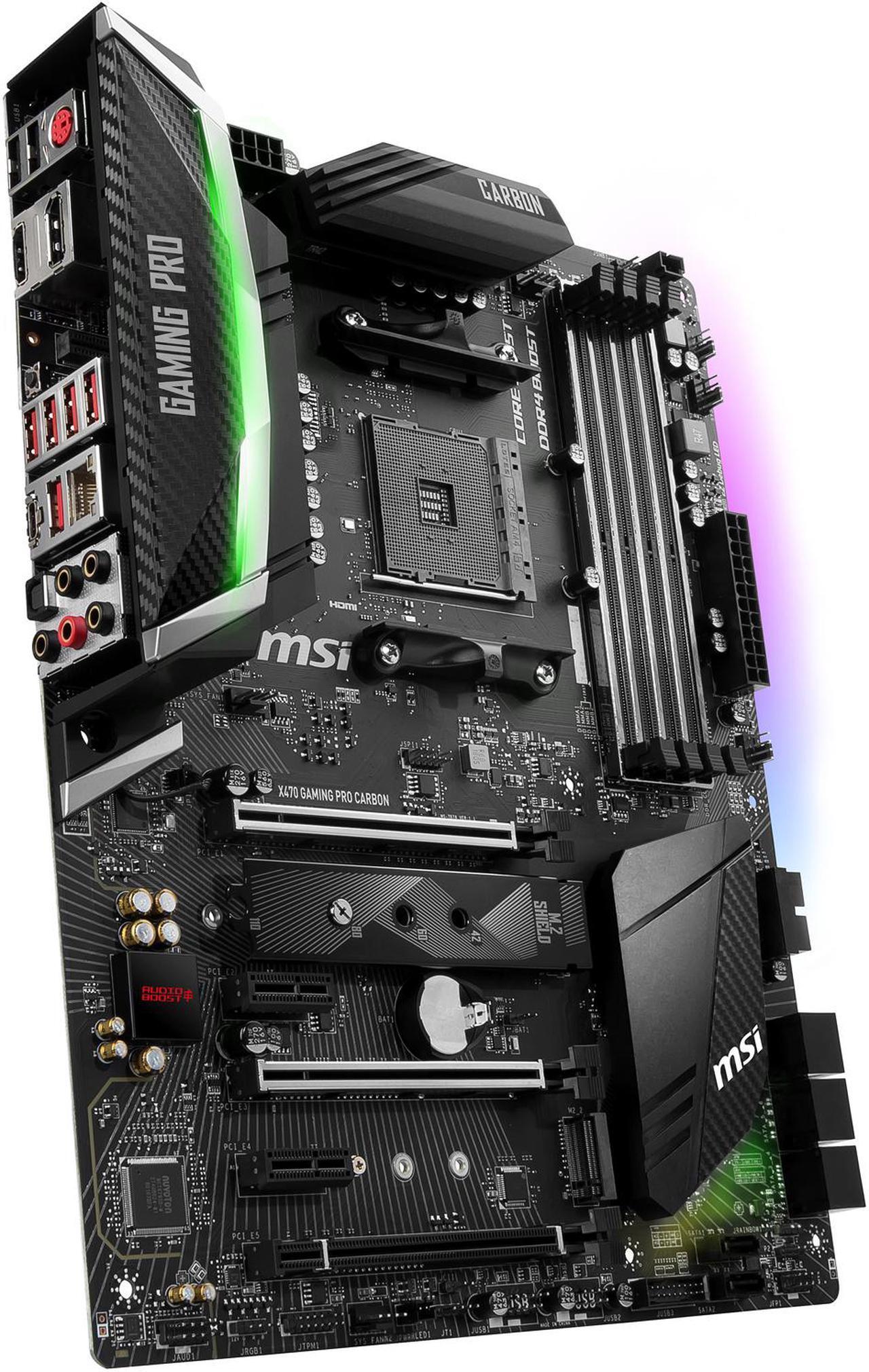 Alt view image 5 of 10 - MSI PERFORMANCE GAMING X470 GAMING PRO CARBON AM4 AMD X470 USB 3.1 HDMI ATX AMD Motherboard