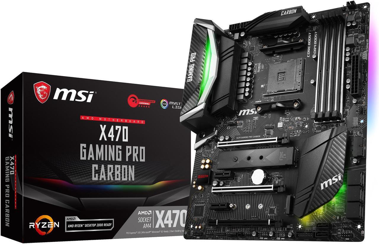 Alt view image 9 of 10 - MSI PERFORMANCE GAMING X470 GAMING PRO CARBON AM4 AMD X470 USB 3.1 HDMI ATX AMD Motherboard