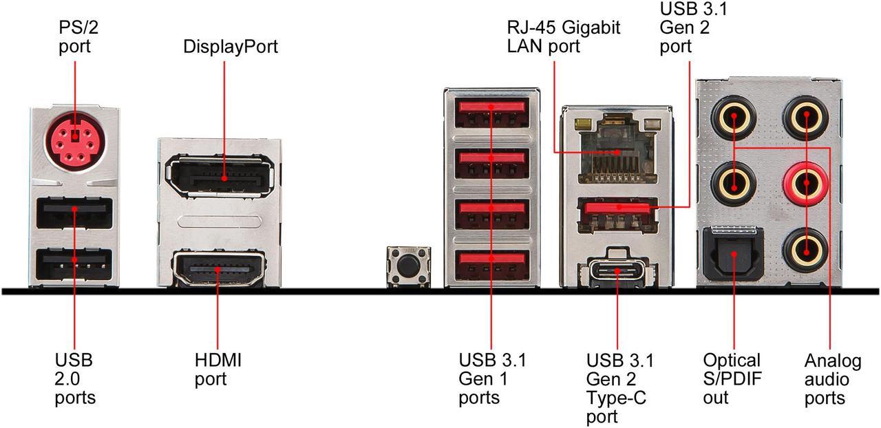 Alt view image 7 of 10 - MSI PERFORMANCE GAMING X470 GAMING PRO CARBON AM4 AMD X470 USB 3.1 HDMI ATX AMD Motherboard