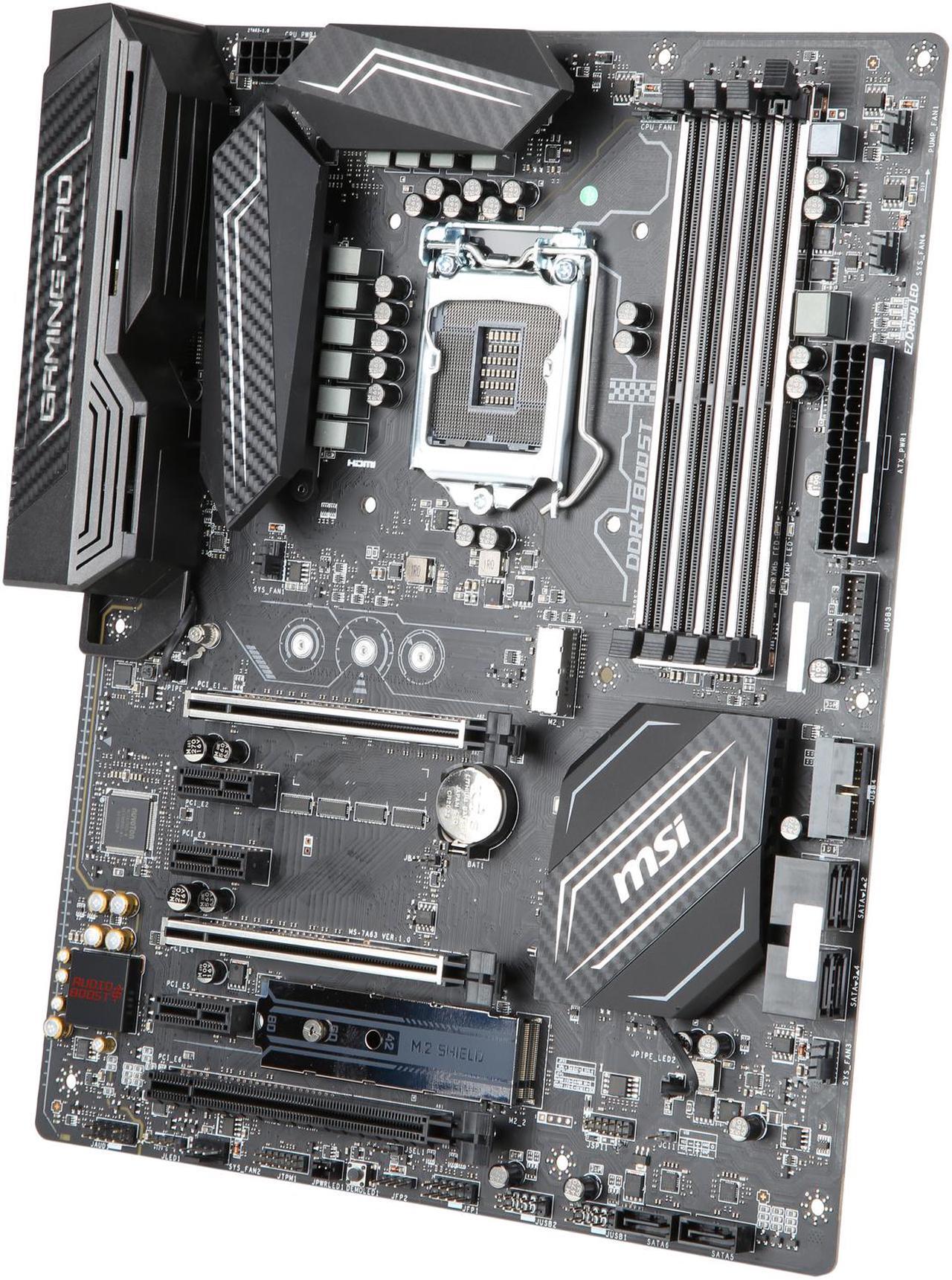 Alt view image 3 of 6 - MSI Z270 GAMING PRO CARBON LGA 1151 Intel Z270 HDMI SATA 6Gb/s USB 3.1 ATX Intel Motherboard