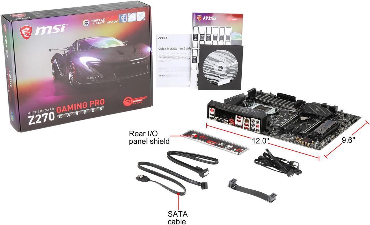 Alt view image 7 of 6 - MSI Z270 GAMING PRO CARBON LGA 1151 Intel Z270 HDMI SATA 6Gb/s USB 3.1 ATX Intel Motherboard